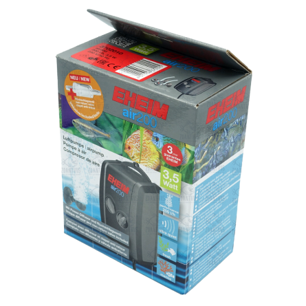 EHEIM - Luftpumpe 3702 - 200 l/h - Lieferung mit Schlauch und Diffusoren EHEIM - Luftpumpe 3702 - 200 l/h - Lieferung mit Schlauch und Diffusoren