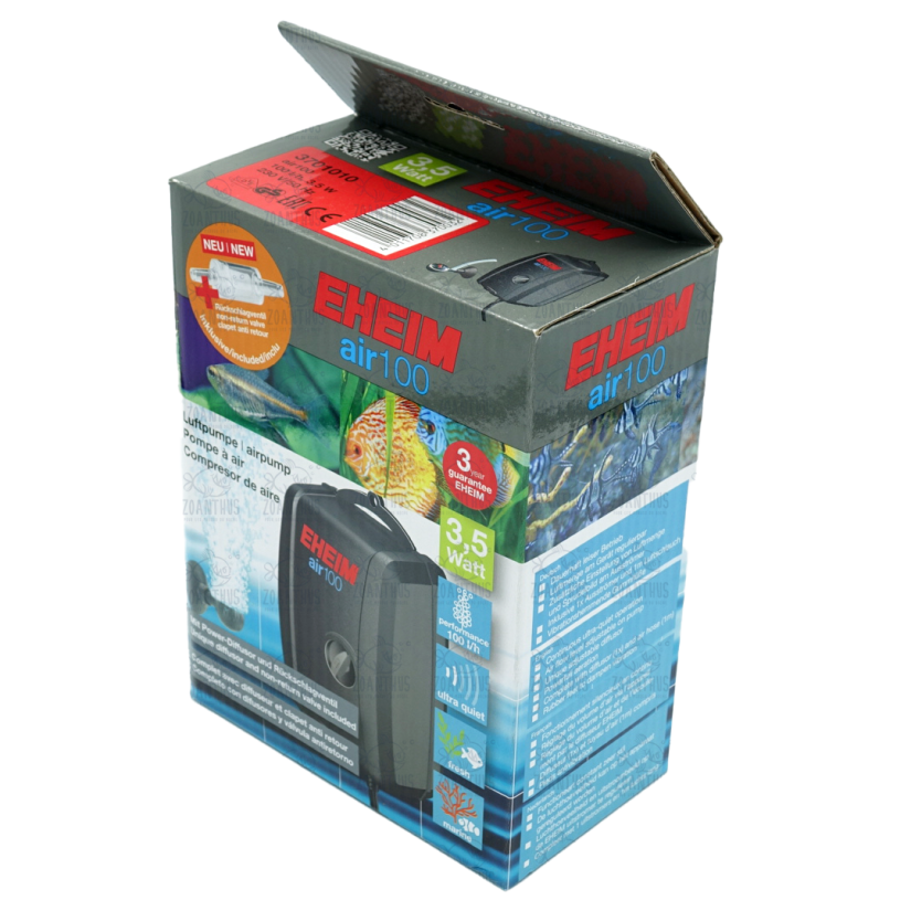 Luftpumpe für Aquarien EHEIM 3701, sehr leise, 100 L/h