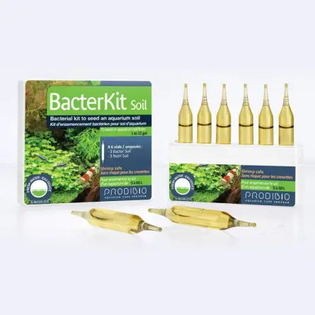 PRODIBIO - Bacterkit Soil - 6 ampoules -Kit d'ensemencement bactérien pour sol d'aquarium