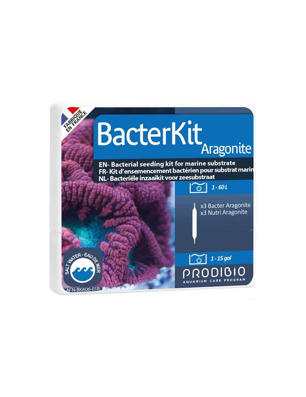 PRODIBIO - Bacterkit Aragonite - 6 vials - Bacterial seeding kit for marine substrate
