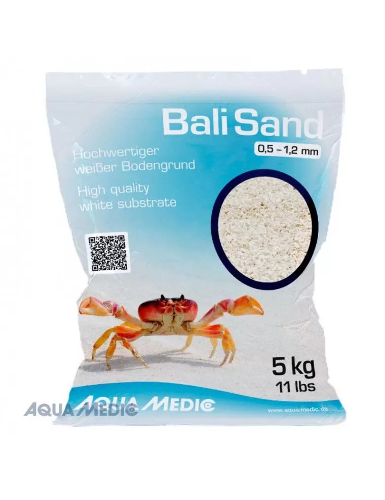 AQUA-MEDIC - Bali Sand - 0,5 - 1,2 mm - 5 kg - Sabbia calcarea bianca
