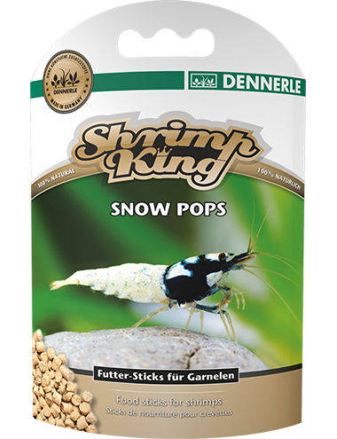 DENNERLE - Shrimp King - Snow Pops - 40g - Bastoncini alimentari per gamberetti