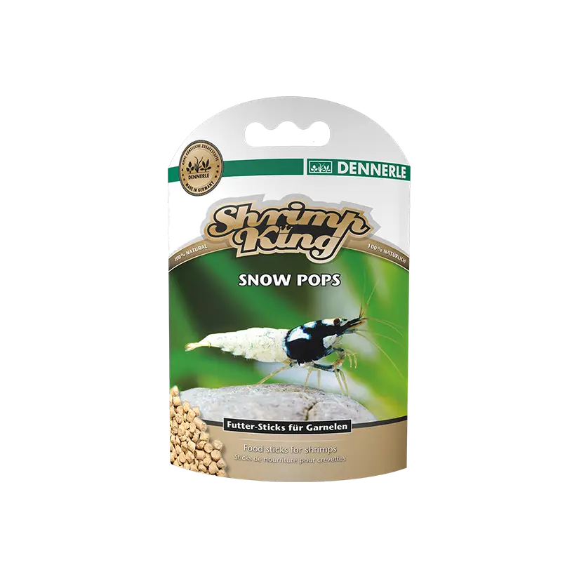 DENNERLE - Shrimp King - Snow Pops - 40 g - Sticks de nourriture pour crevettes