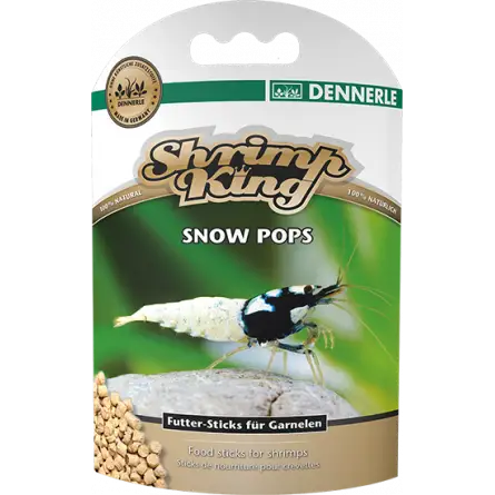 DENNERLE - Shrimp King - Snow Pops - 40 g - Sticks de nourriture pour crevettes