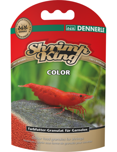 DENNERLE - Shrimp King - Color - 35 g - Comida de camarão colorida