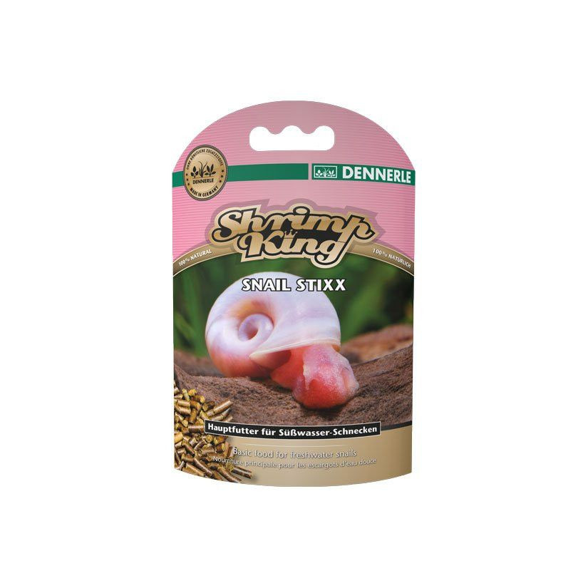 DENNERLE - Shrimp King - Snail Stixx - 45 g - Nourriture principale pour escargots