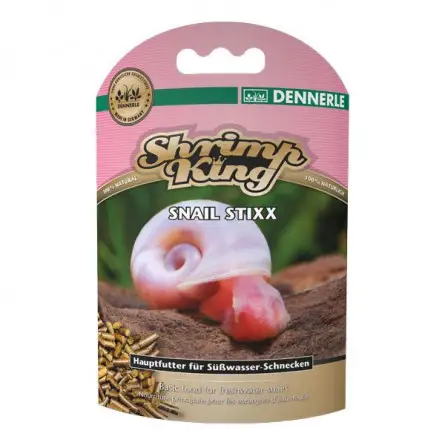 DENNERLE - Shrimp King - Snail Stixx - 45 g - Mangime principale per lumache DENNERLE - Shrimp King - Snail Stixx - 45 g - Mangime principale per lumache