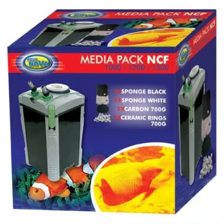 AQUA NOVA - Media Pack NCF - 1000/1200/1500 - Pack de médias pour filtres NCF
