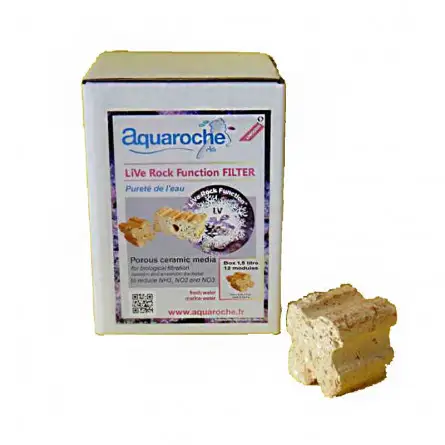 AQUAROCHE - Poreuze keramische media - 5cm x 5cm x 5cm - 12 stuks AQUAROCHE - Poreuze keramische media - 5cm x 5cm x 5cm - 12 stuks