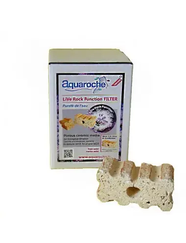 AQUAROCHE - Filtro Função Rocha Viva - Meio Cerâmico Poroso - 5 cm x 5 cm x 10 cm - 6 peças