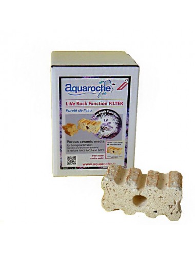 AQUAROCHE - Live Rock Funktionsfilter - Poröse Keramikmedien - 5 cm x 5 cm x 10 cm - 6 Stück