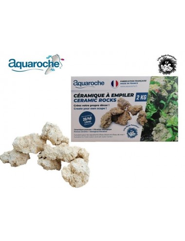 AQUAROCHE - Sassi in ceramica impilabili - 2 chili - Per nano acquari
