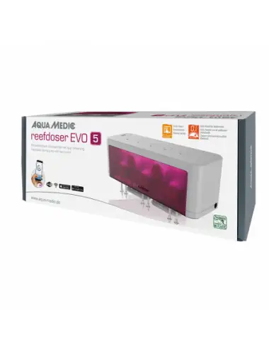 AQUA MEDIC - Reefdoser Evo 5 - 277x105 x127 mm - Bomba doseadora de 5 cabeças