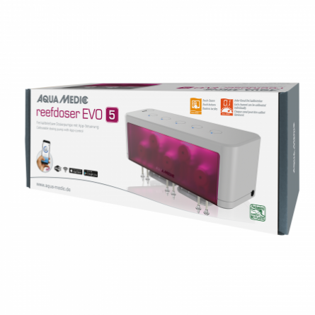 AQUA MEDIC - Reefdoser Evo 5 - 277x105 x127 mm - Pompe de dosage 5 têtes AQUA MEDIC - Reefdoser Evo 5 - 277x105 x127 mm - Pompe de dosage 5 têtes