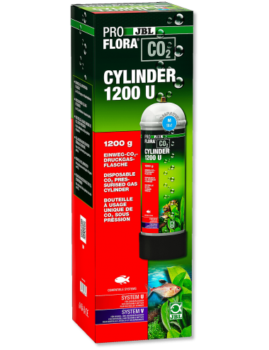 JBL - ProFlora CO2 1200 U - Bouteille de CO2 jetable - 1200g
