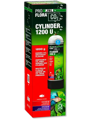 JBL - ProFlora CO2 1200 U - Bouteille de CO2 jetable - 1200g