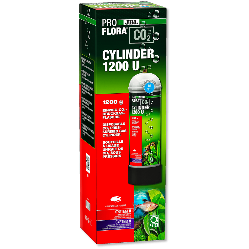 JBL - ProFlora CO2 1200 U - Bouteille de CO2 jetable - 1200g
