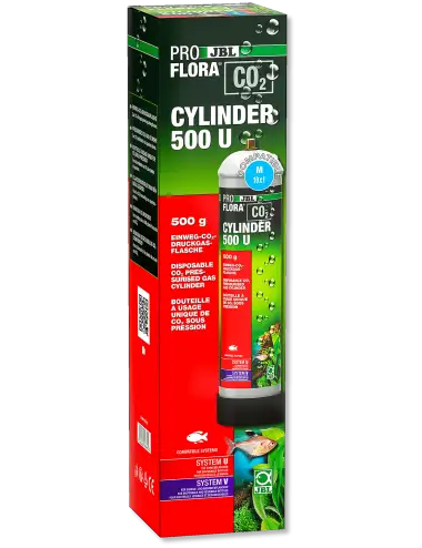 JBL - Cilindro ProFlora CO2 500 U - Garrafa descartável de CO2 - 500g