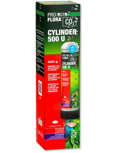 JBL - ProFlora CO2 Cylinder 500 U - Bouteille de CO2 jetable - 500g