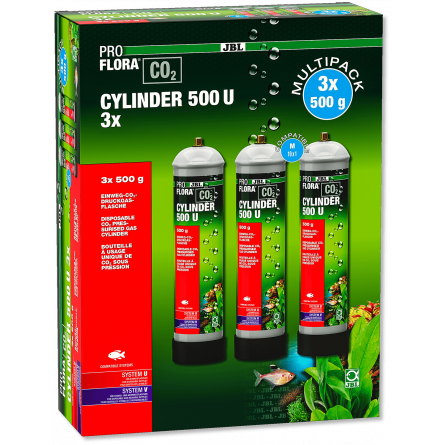 JBL - ProFlora CO2 Multi Cylinder 500 U - Bombole CO2 usa e getta - 3 x 500g JBL - ProFlora CO2 Multi Cylinder 500 U - Bombole CO2 usa e getta - 3 x 500g