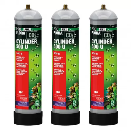 JBL - ProFlora CO2 Multi Cylinder 500 U - Disposable CO2 cylinders - 3 x 500g
