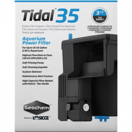 SEACHEM - Tidal 35 - 500 l/h - Aquarium filter - 130 liters