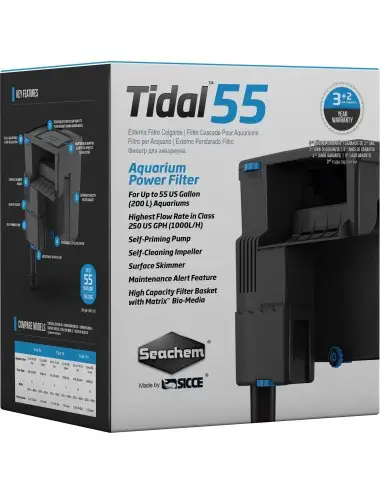 SEACHEM - Tidal 55 - 1000 l/h - Watervalfilter - 200 liter