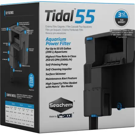 SEACHEM - Plimni 55 - 1000 l/h - Vodopadni filter - 200 litara SEACHEM - Plimni 55 - 1000 l/h - Vodopadni filter - 200 litara