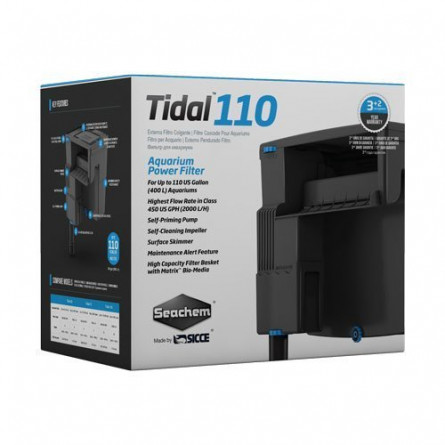 SEACHEM - Tidal 110 - 2000 l/h - Waterfall filter - 400 liters SEACHEM - Tidal 110 - 2000 l/h - Waterfall filter - 400 liters