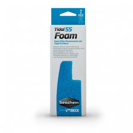 SEACHEM - Tidal 55 Foam - Mousse filtrante - x 2 - Pour filtre Tidal 55