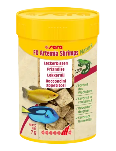 SERA - FD Artemia Shrimps Nature - 100ml - Friandise pour poissons d'eau de mer et d'eau douce