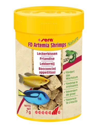 SERA - FD Artemia Shrimps Nature - 100ml - Tratamento para peixes de água salgada e doce
