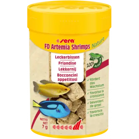 SERA - FD Artemia Shrimps Nature - 100ml - Friandise pour poissons d'eau de mer et d'eau douce