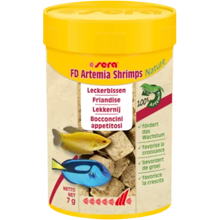 SERA - FD Artemia Shrimps Nature - 100ml - Tratamento para peixes de água salgada e doce