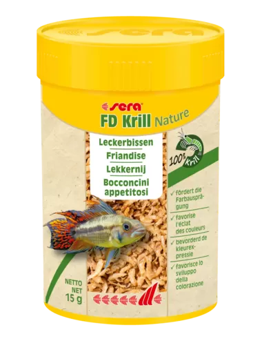 SERA - FD Krill nature - 250 ml - Friandise pour poissons d'eau de mer et d'eau douce