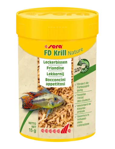 SERA - FD Krill nature - 250 ml - Friandise pour poissons d'eau de mer et d'eau douce