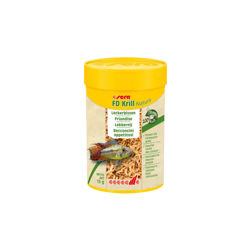 SERA - FD Krill nature - 250 ml - Friandise pour poissons d'eau de mer et d'eau douce