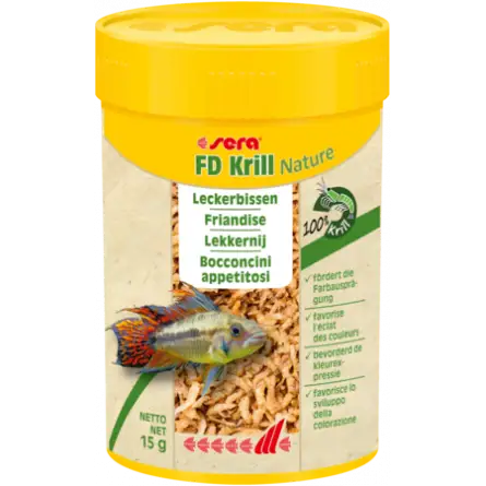 SERA - FD Krill naturale - 250 ml - Snack per pesci d'acqua dolce e salata SERA - FD Krill naturale - 250 ml - Snack per pesci d'acqua dolce e salata