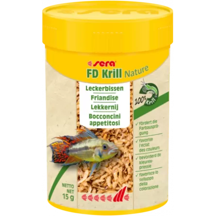 SERA - FD Krill nature - 250 ml - Friandise pour poissons d'eau de mer et d'eau douce