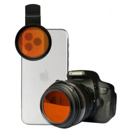 D-D - Koraalkleur XL - Koraalfotografielens - Telefoonclip D-D - Koraalkleur XL - Koraalfotografielens - Telefoonclip
