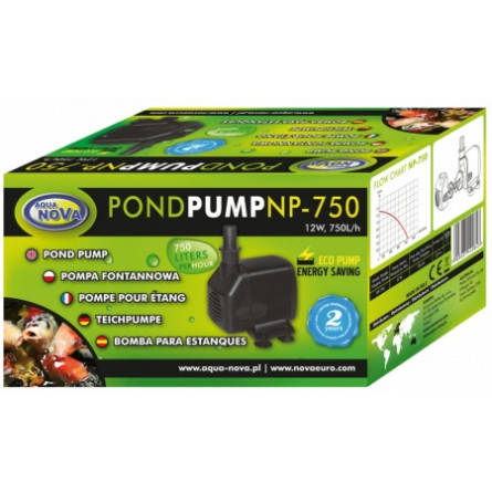 AQUA NOVA - NP-750 - 750 L/H - Bomba de agua para estanque AQUA NOVA - NP-750 - 750 L/H - Bomba de agua para estanque