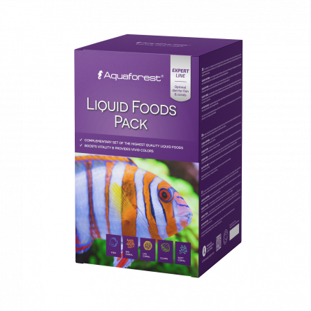 AQUAFOREST - Flüssigfutter-Packung - 4x250 ml - Flüssiges Fisch- und Korallenfutter AQUAFOREST - Flüssigfutter-Packung - 4x250 ml - Flüssiges Fisch- und Korallenfutter