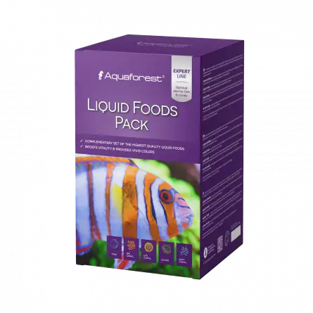 AQUAFOREST - Liquid foods pack - 4x250 ml - Aliment liquide poissons et coraux AQUAFOREST - Liquid foods pack - 4x250 ml - Aliment liquide poissons et coraux