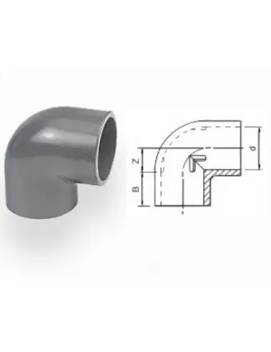 AQUA MEDIC - 90 degree elbow - 25 mm