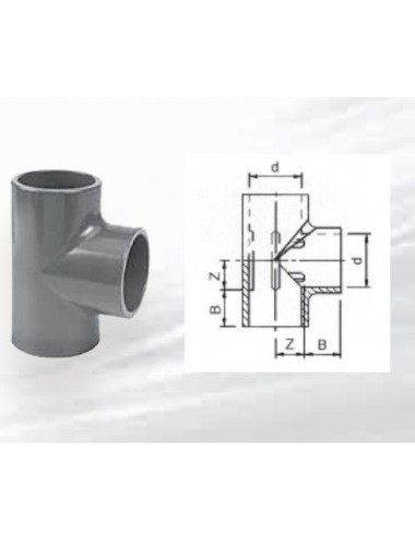 AQUA MEDIC - T 90 graden - 50 mm - PVC