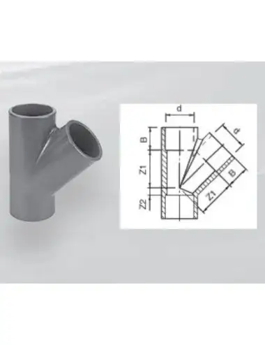 AQUA MEDIC - T 45 gradi - 32 mm - PVC