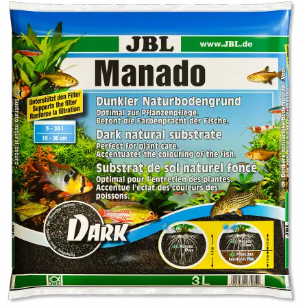 JBL - Manado Dark - 3l - Substrat de sol sombre pour aquariums d'eau douce JBL - Manado Dark - 3l - Substrat de sol sombre pour aquariums d'eau douce