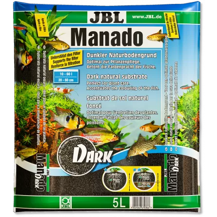 JBL - Manado Dark - 5l - Substrat de sol sombre pour aquariums d'eau douce