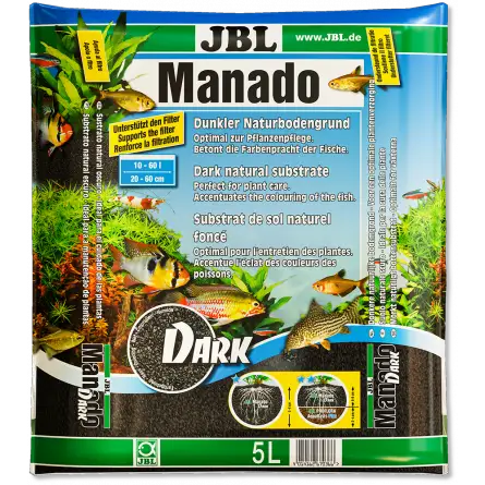 JBL - Manado Dark - 5l - Substrat de sol sombre pour aquariums d'eau douce