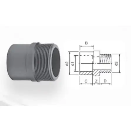 AQUA MEDIC - Tulec z navojem - 50-2 AQUA MEDIC - Tulec z navojem - 50-2